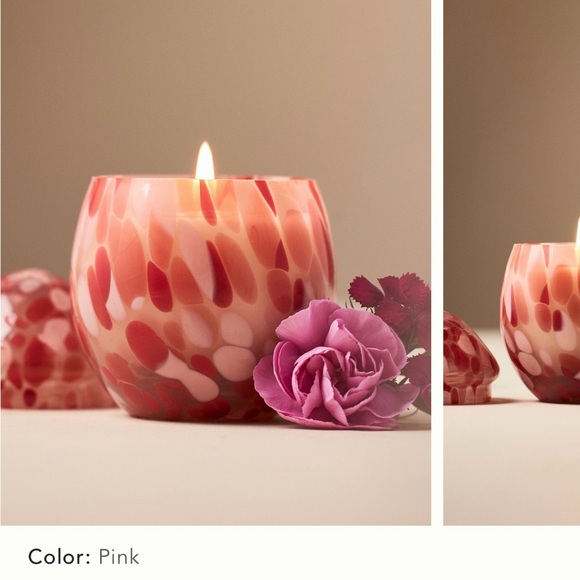Anthropologie Other - Anthropologie NIB Mini Cheena Egg Floral Pink Peony & Neroli Glass Candle